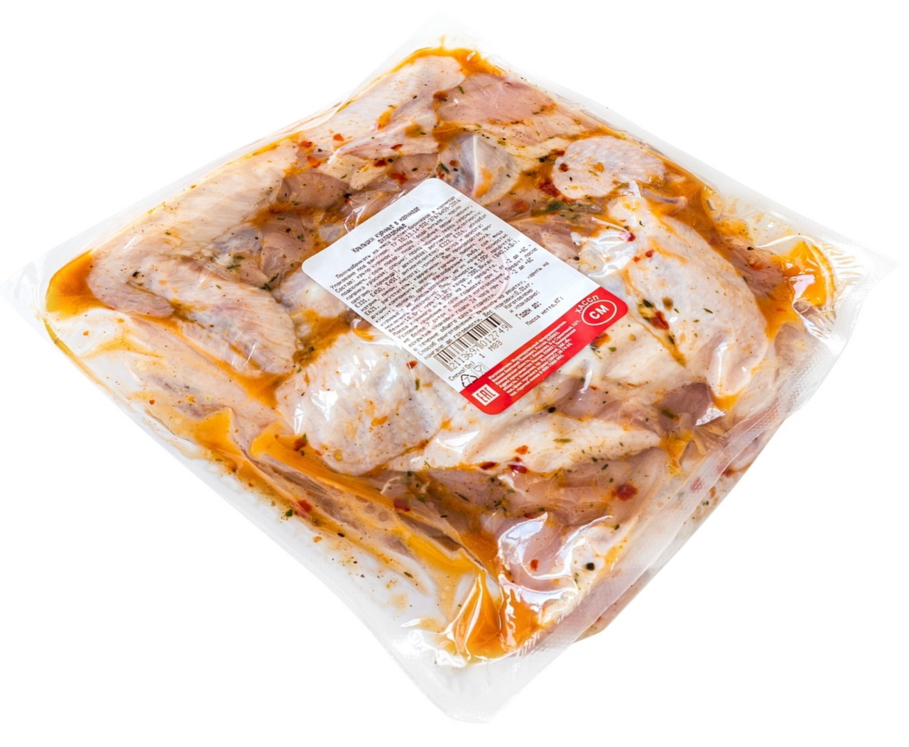 Крылышки куриные КХ Волков в маринаде охлажденные, ~1.2кг