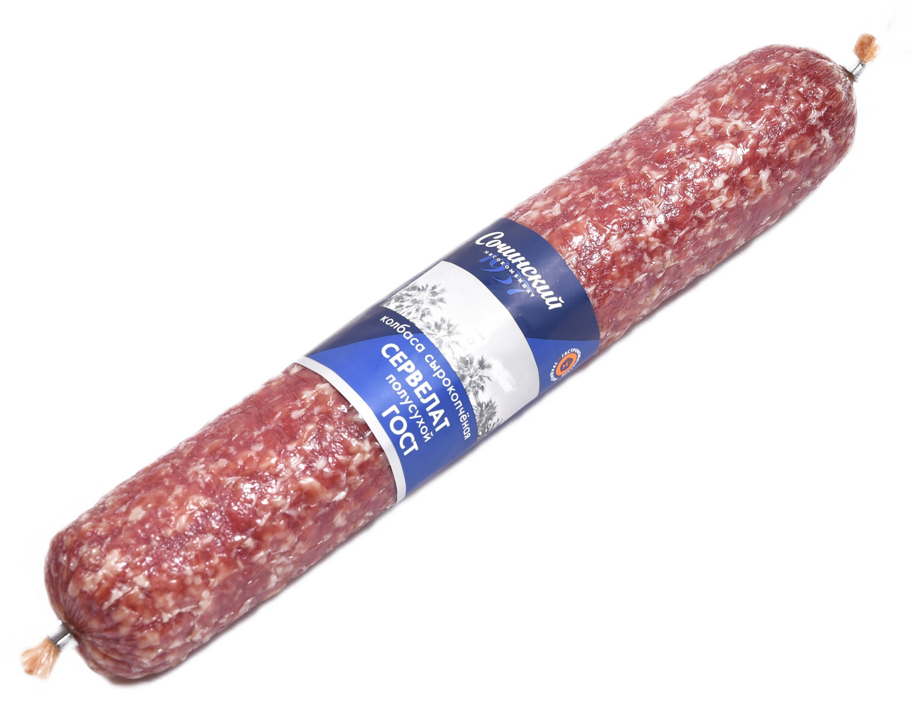 Колбаса Сочинский МК Сервелат полусухая сырокопченая, ~1кг