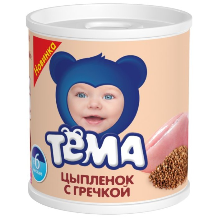 Пюре ТЕМА цыпленок с гречкой, 100г купить с доставкой на дом, цены в ...