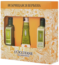 Подарочный набор L'Occitane Вербена крем для рук 10мл и лосьон 30мл с гелем для душа 30мл