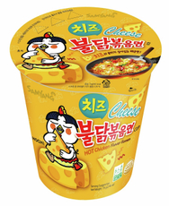 Лапша быстрого приготовления Buldak Рамен Кватро чиз куриная и 4 сыра острая, 70г