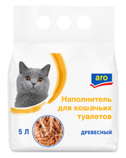 aro Наполнитель для кошачьего туалета древесный, 5л