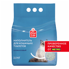 Fine Life Наполнитель для кошачьего туалета силикагелевый, 2.5кг