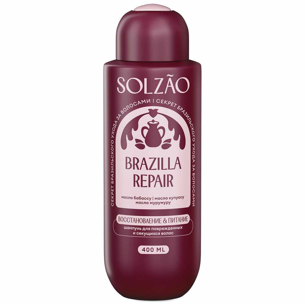 Изображение товара 400 мл Шампунь SOLZAO BRAZILLA REPAIR для восстановления волос
