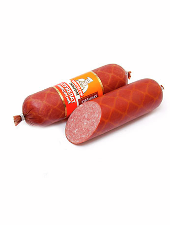 Колбаса Барнаульский пищевик Швейцарский сервелат избранная варено-копченая, 380г