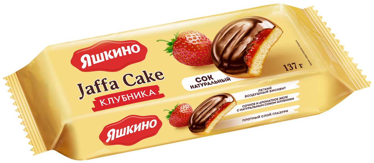 Печенье Яшкино сдобное клубника, 137г