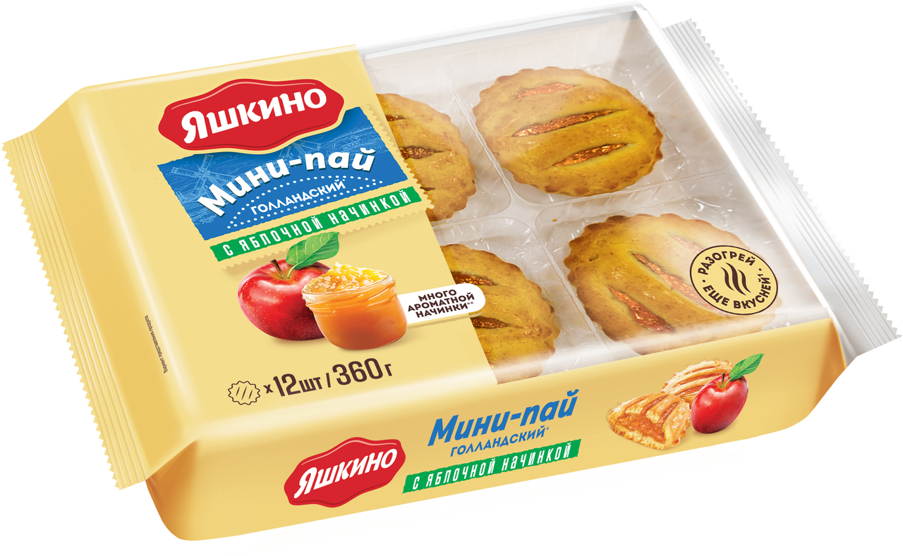 Мини-пай Яшкино с яблочной начинкой, 360г