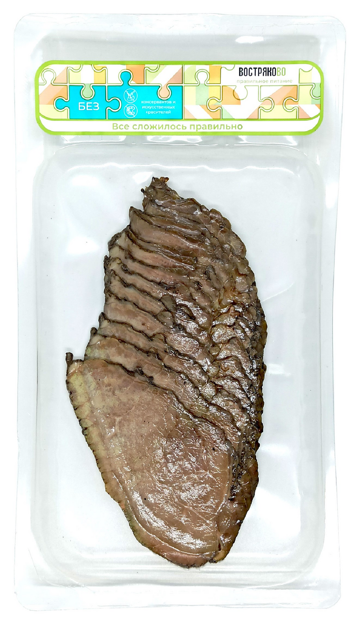Говядина Востряково Премиум копчено-вареная нарезка, 100г