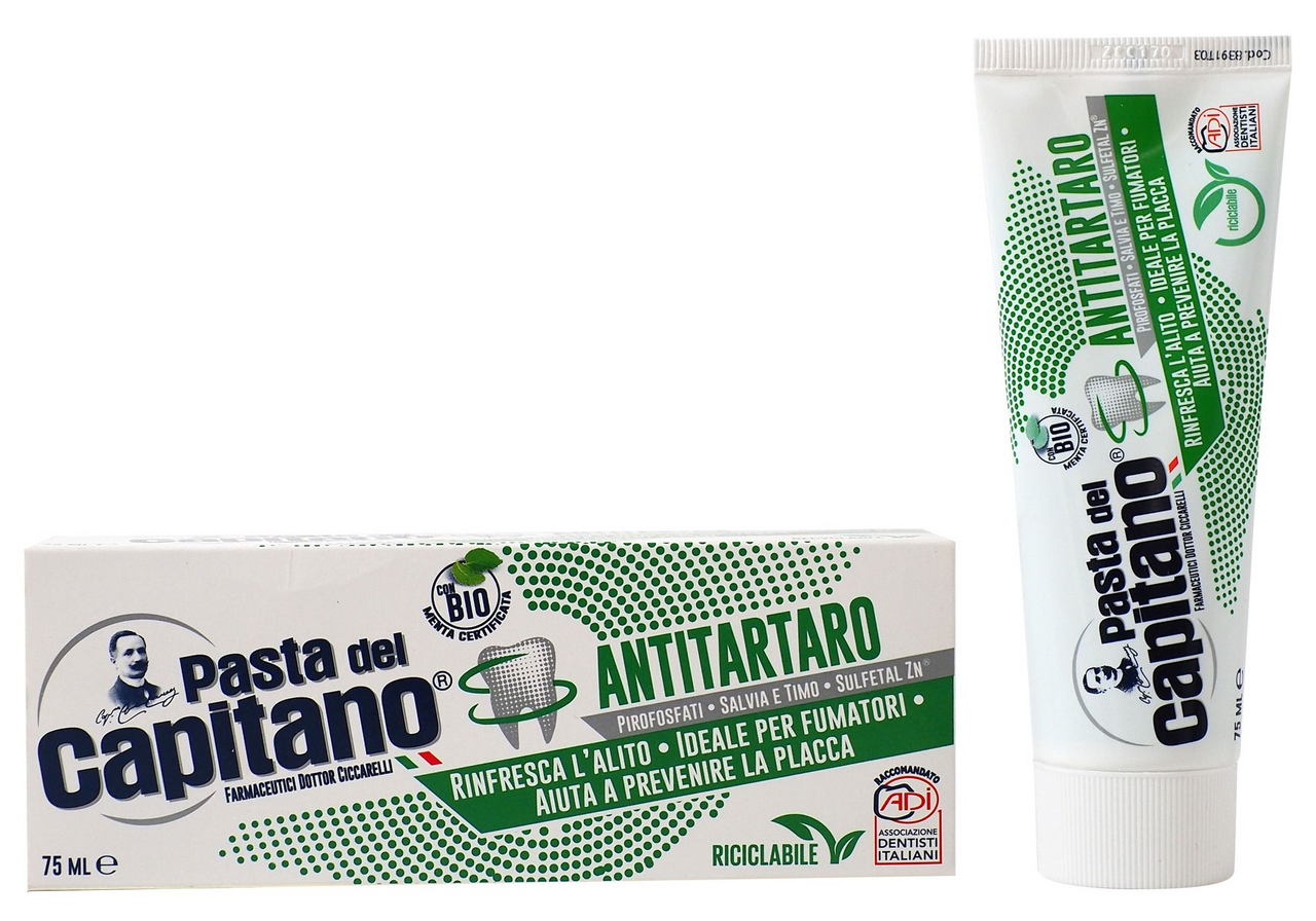 Изображение товара Зубная паста Pasta del Capitano от зубного камня, 75мл
