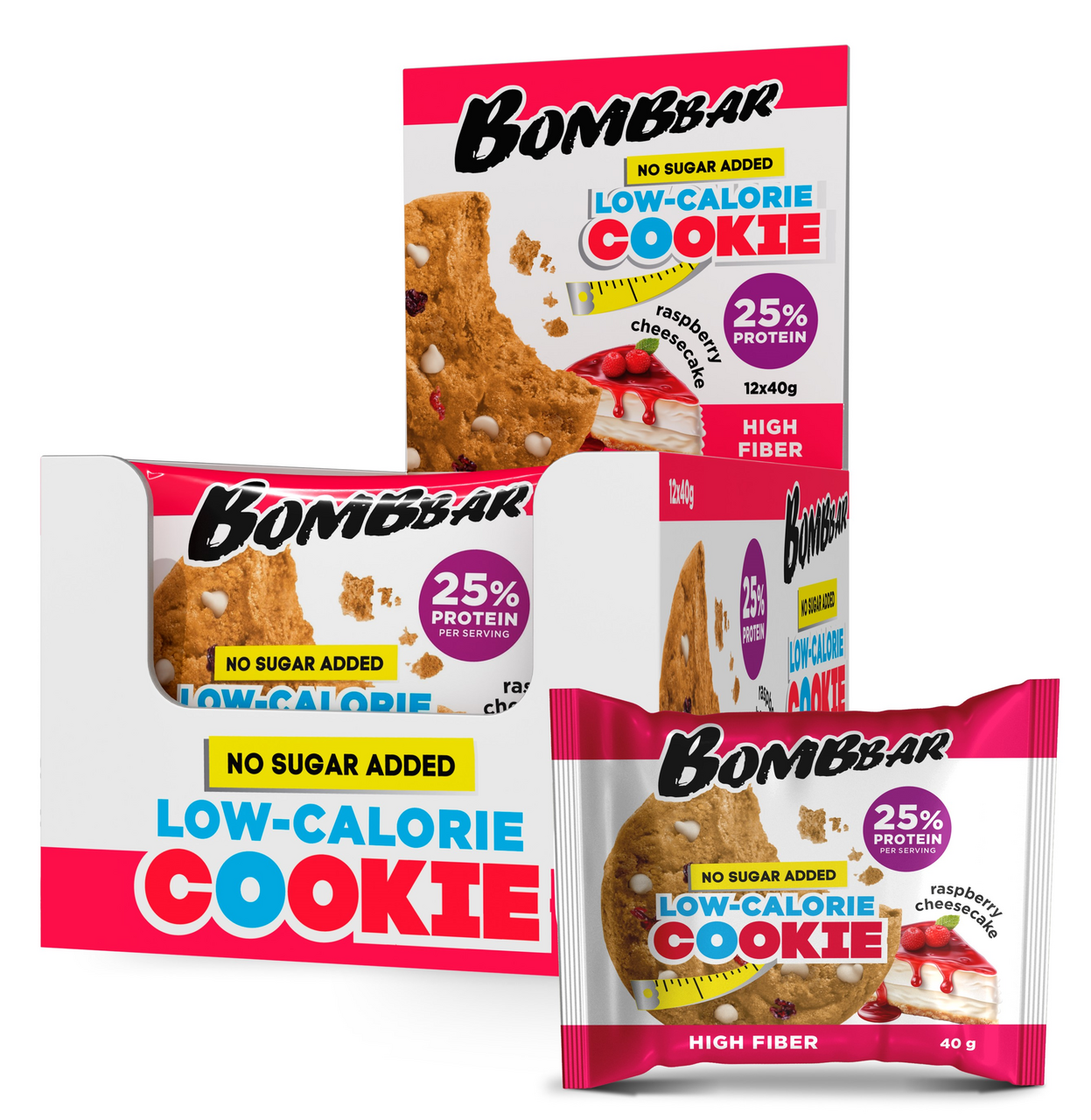 Изображение товара 40Г печенье BOMBBAR малиновый чизкейк - сладкий перекус из России
