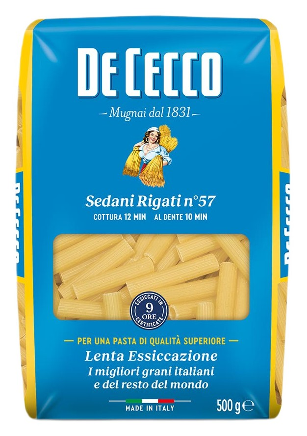 Изображение товара 500Г МАКАРОНЫ DE CECCO СЕДАНИ РИГАТИ №57 - Идеальный выбор для пасты