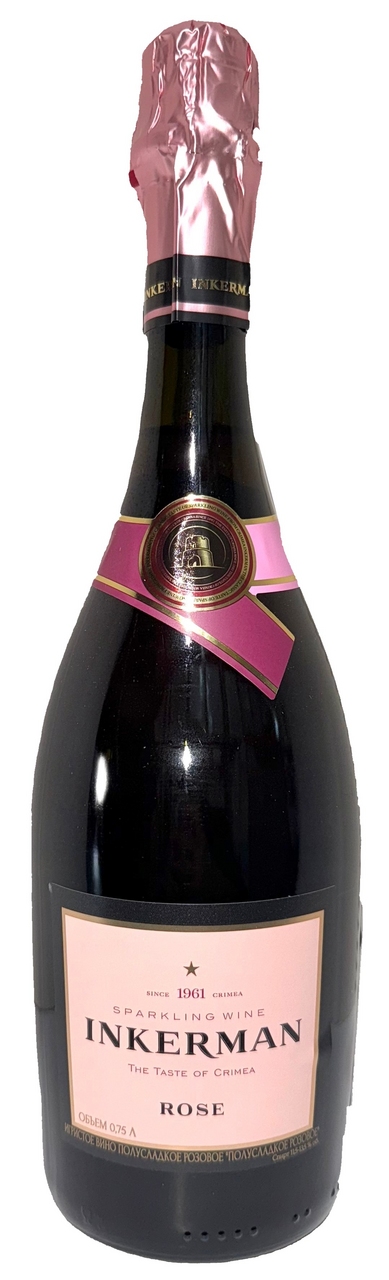 Вино игристое Inkerman розовое полусладкое, 0.75л