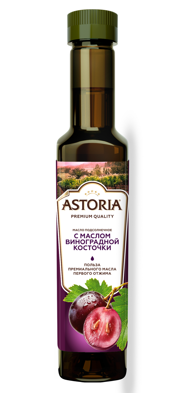 Масло подсолнечное Astoria с маслом виноградной косточки, 250мл