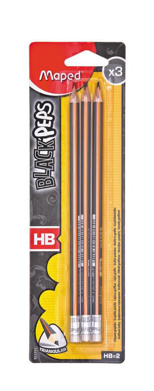 MAPED КАРАНДАШ ЧЕРНОГРАФИТНЫЙ С ЛАСТИКОМ 3ШТ купить с доставкой на дом ...