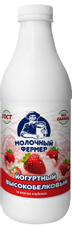 Напиток йогуртный Молочный фермер клубника 1%, 900г