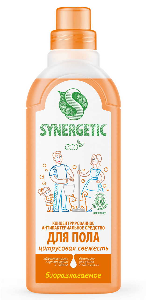 Изображение товара Жидкость моющая Synergetic цитрусовая свежесть концентрат, 750мл