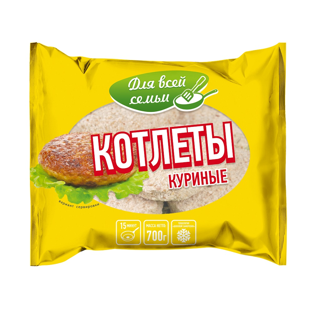 Котлеты Для всей семьи куриные, 700г