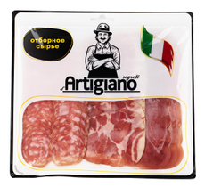 Ассорти колбас Segreti D'Artigiano Коппа, прошутто и салями нарезка, 120г