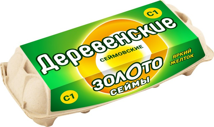 Изображение товара Куриное яйцо Золото сеймы деревенское С1, упаковка 10 штук