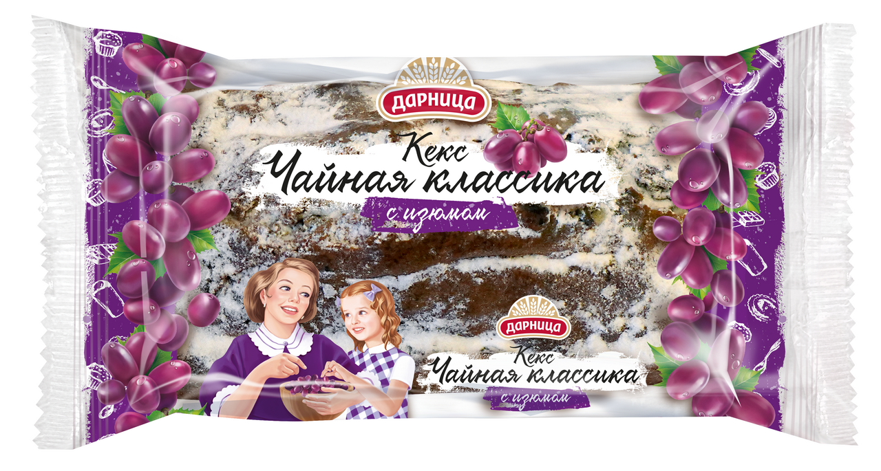 Кекс Дарница Чайная классика с изюмом, 400г