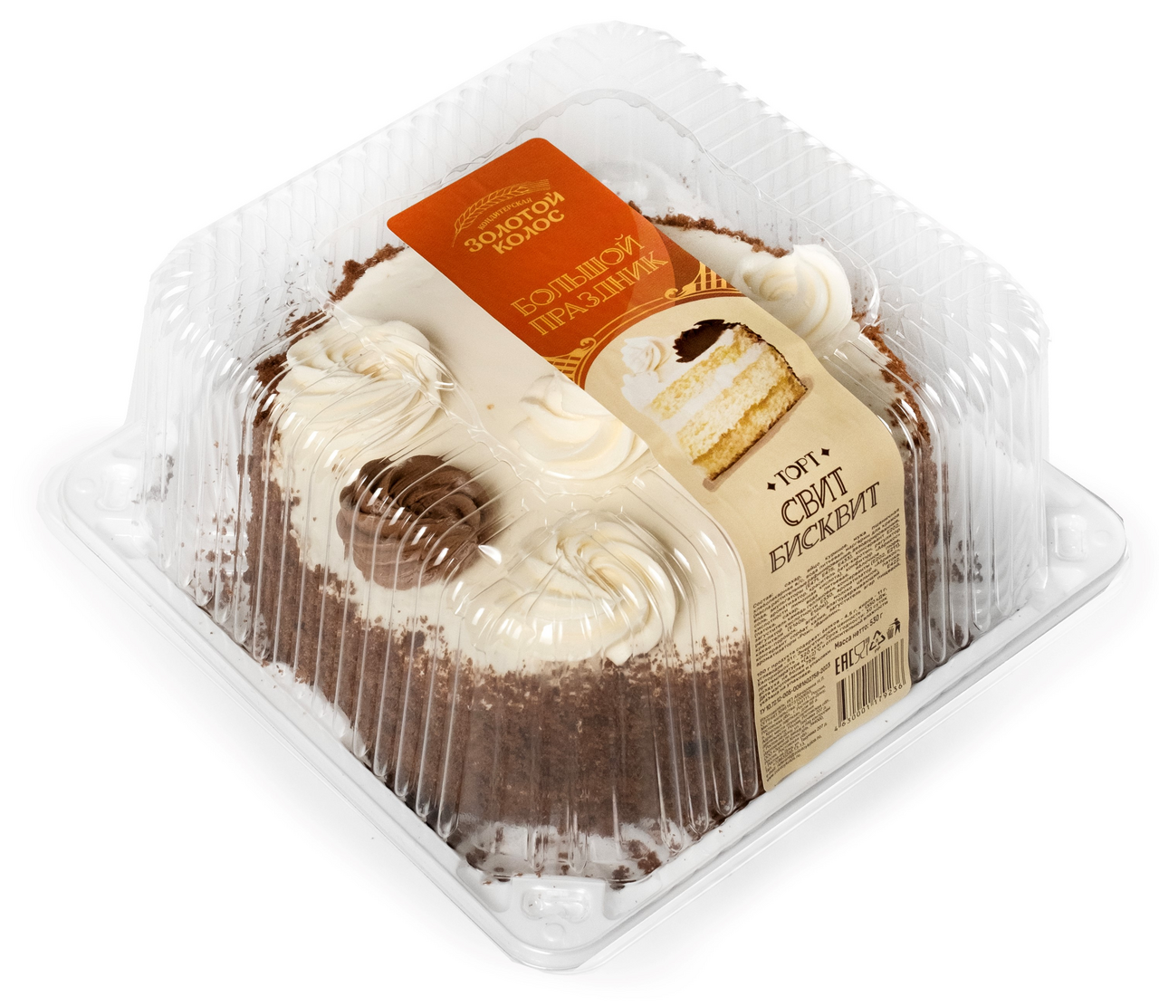 Торт Золотой колос Свит Бисквит, 530г