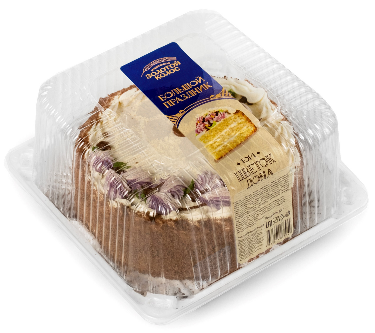 Торт Золотой колос Цветок Дона, 500г