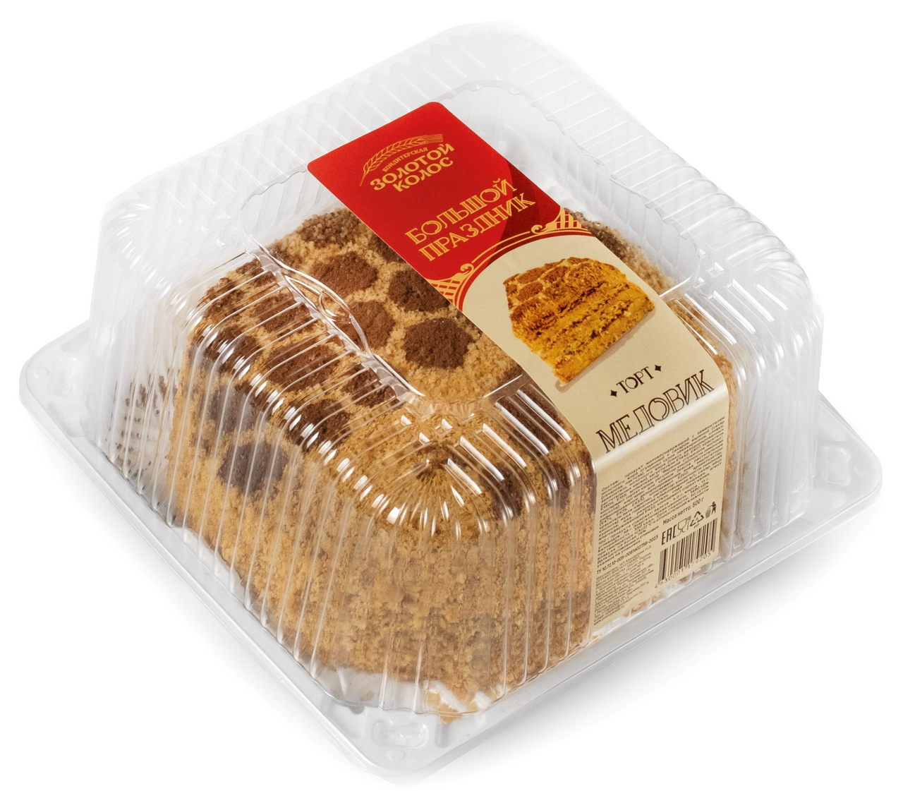 Торт Золотой колос Медовик, 500г