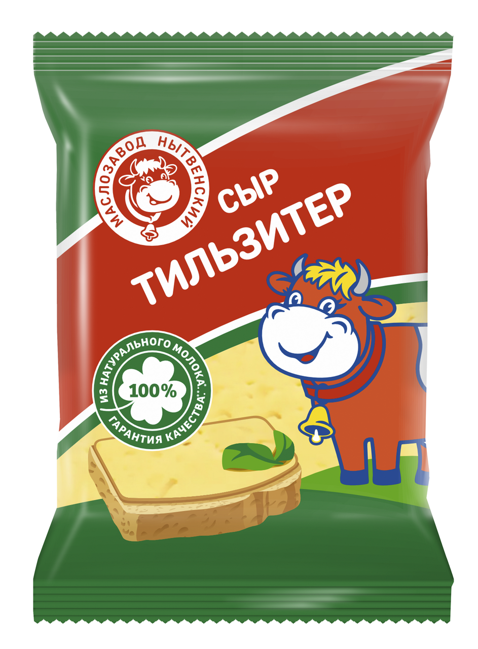 Сыр Маслозавод Нытвенский Тильзитер кусок 45%, 180г