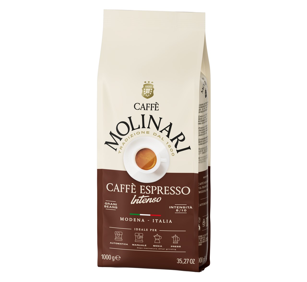 Изображение товара Кофе в зернах MOLINARI Intenso 1 кг интенсивный итальянский