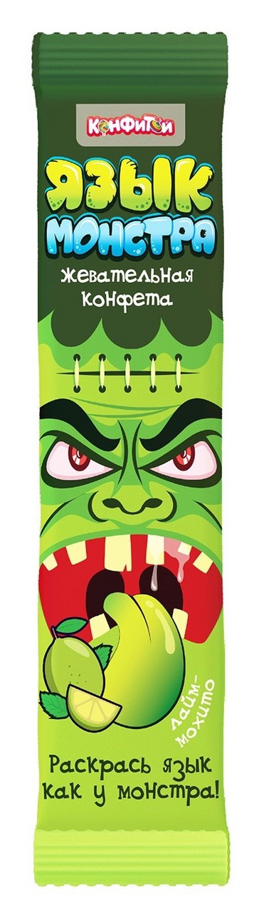 Конфета жевательная Конфитой Язык монстра ассорти, 10г