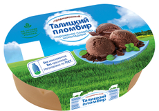 Мороженое пломбир Талицкий пломбир шоколадное, 450г