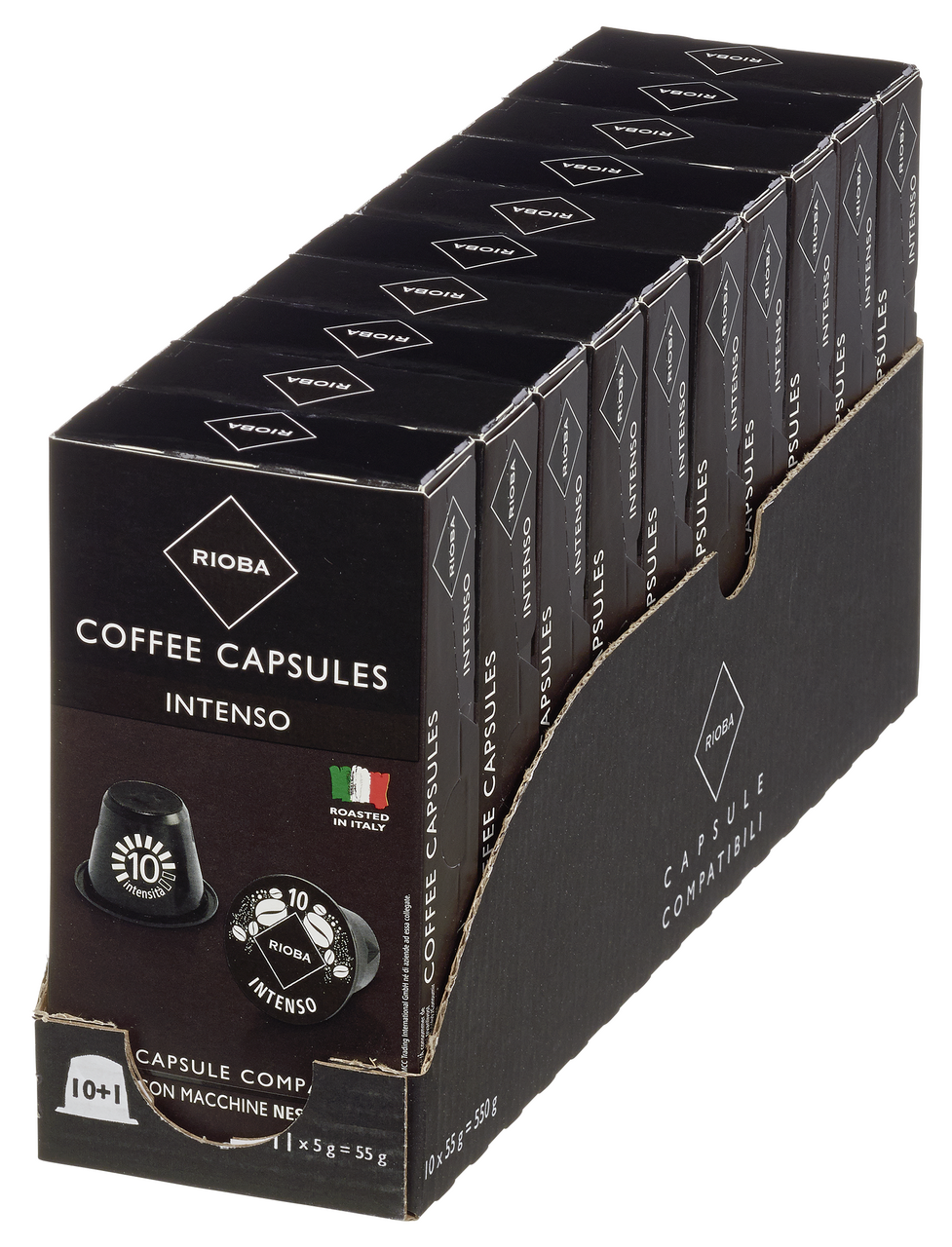 Изображение товара RIOBA Кофе в капсулах Intenso для кофемашин Nespresso 11шт, 55г x 10 шт