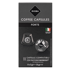 RIOBA Кофе в капсулах Forte для кофемашин Nespresso 11шт, 55г