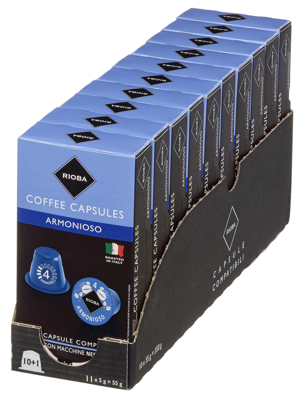 Изображение товара RIOBA Кофе в капсулах Armonioso для кофемашин Nespresso 11 шт