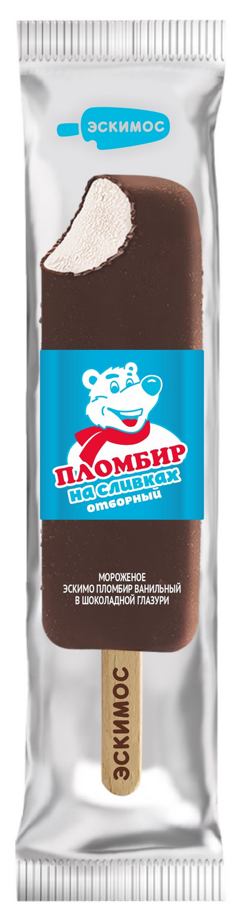 Мороженое пломбир Эскимос мишка на сливках отборное, 60г