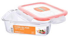 Контейнер Lock & Lock стеклянный прямоугольный, 630мл