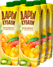 Нектар Дары Кубани мультифрукт с мякотью, 950мл x 6 шт
