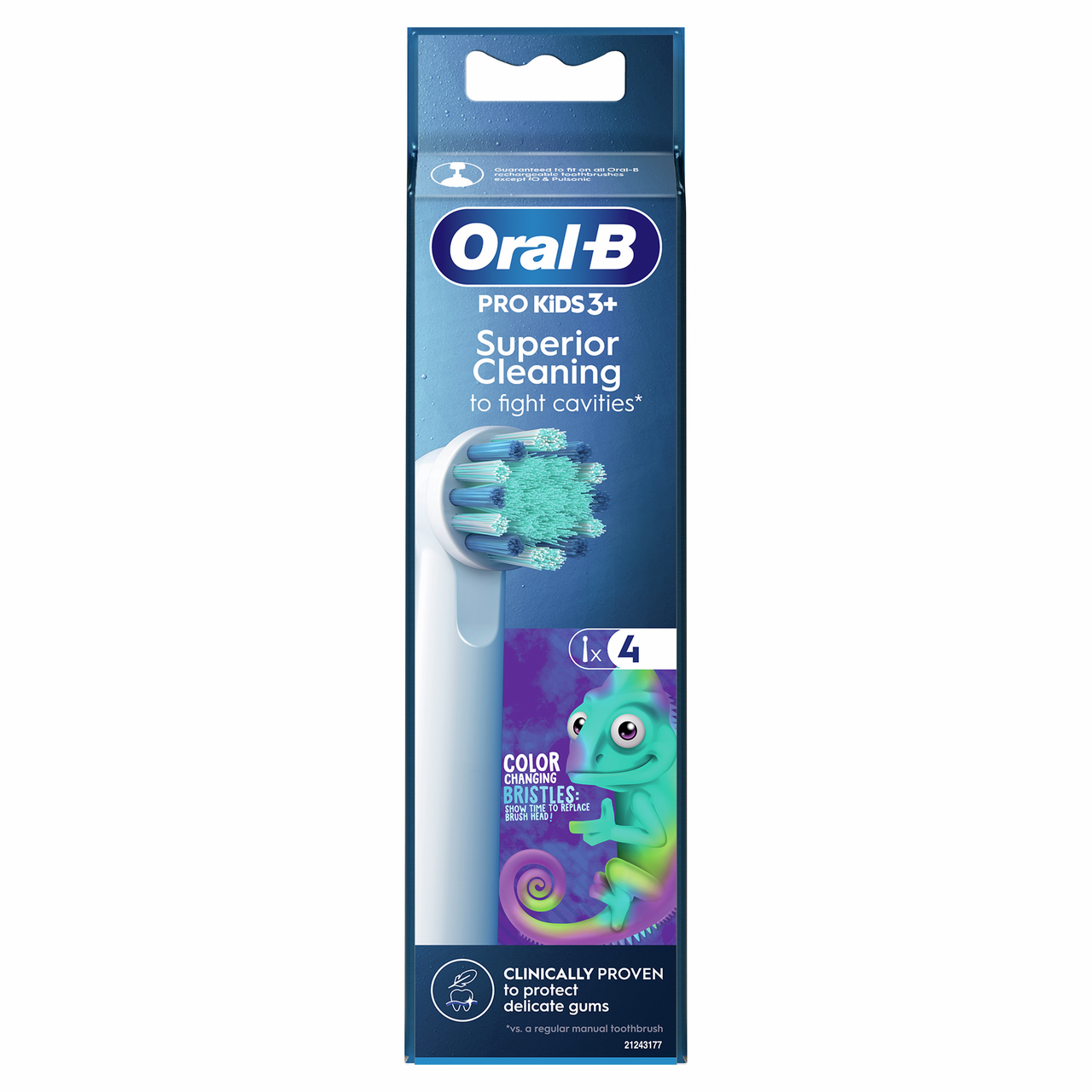 Насадка для электрической зубной щетки Oral-B Pro Kids Chameleon, 4шт