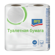aro Туалетная бумага 2-слойная, 4 рулона