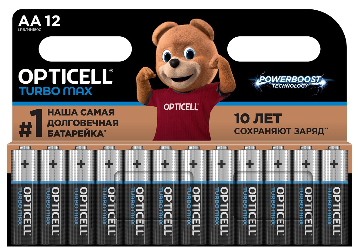 Батарейки Opticell Turbo Max АА, 12шт