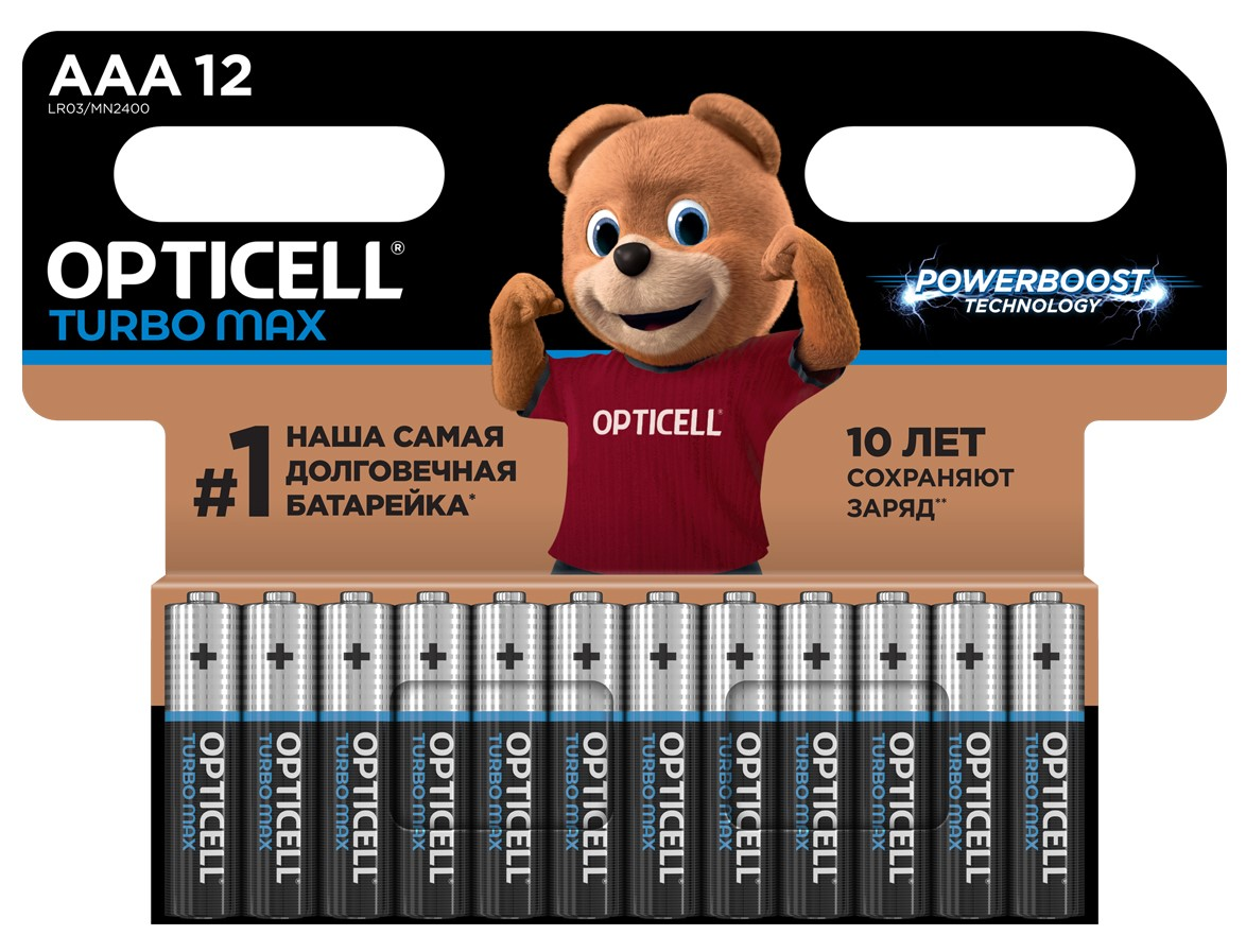 Батарейки Opticell Turbo Max ААА, 12шт