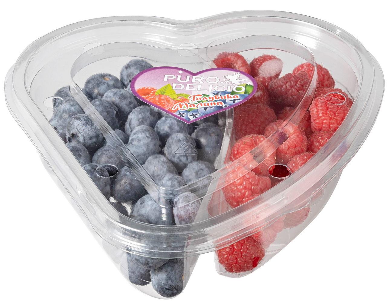 Изображение товара Микс ягодный Puro Delicio мини голубика и малина, 150г