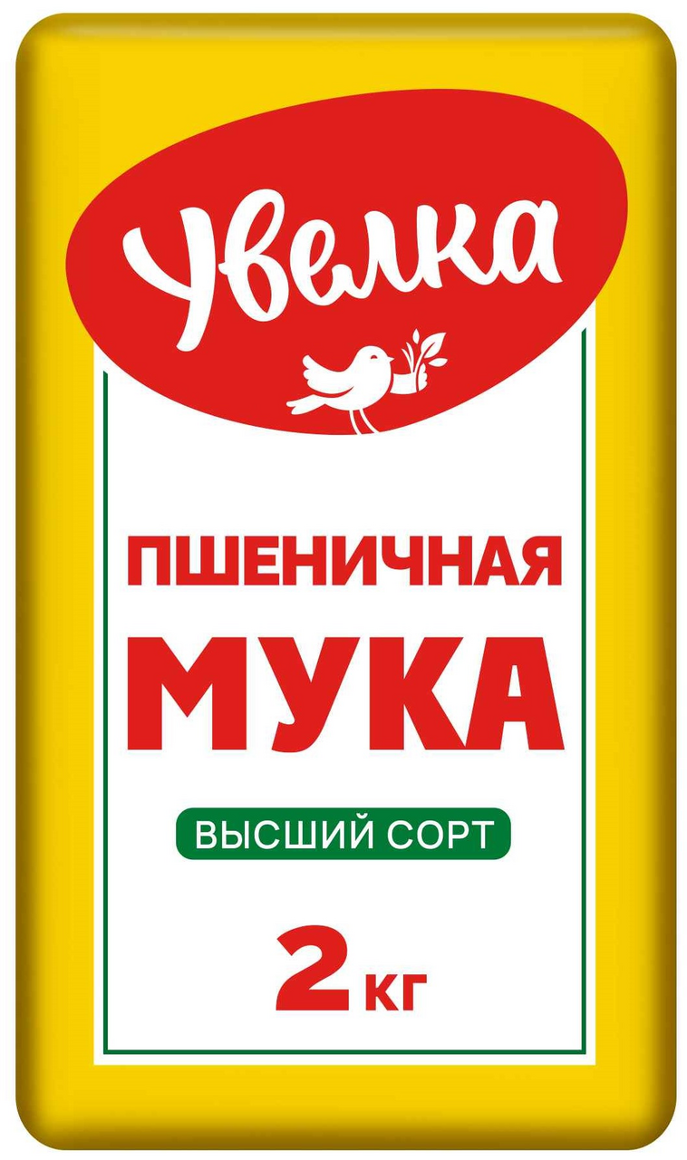 Мука Увелка пшеничная хлебопекарная высший сорт, 2кг