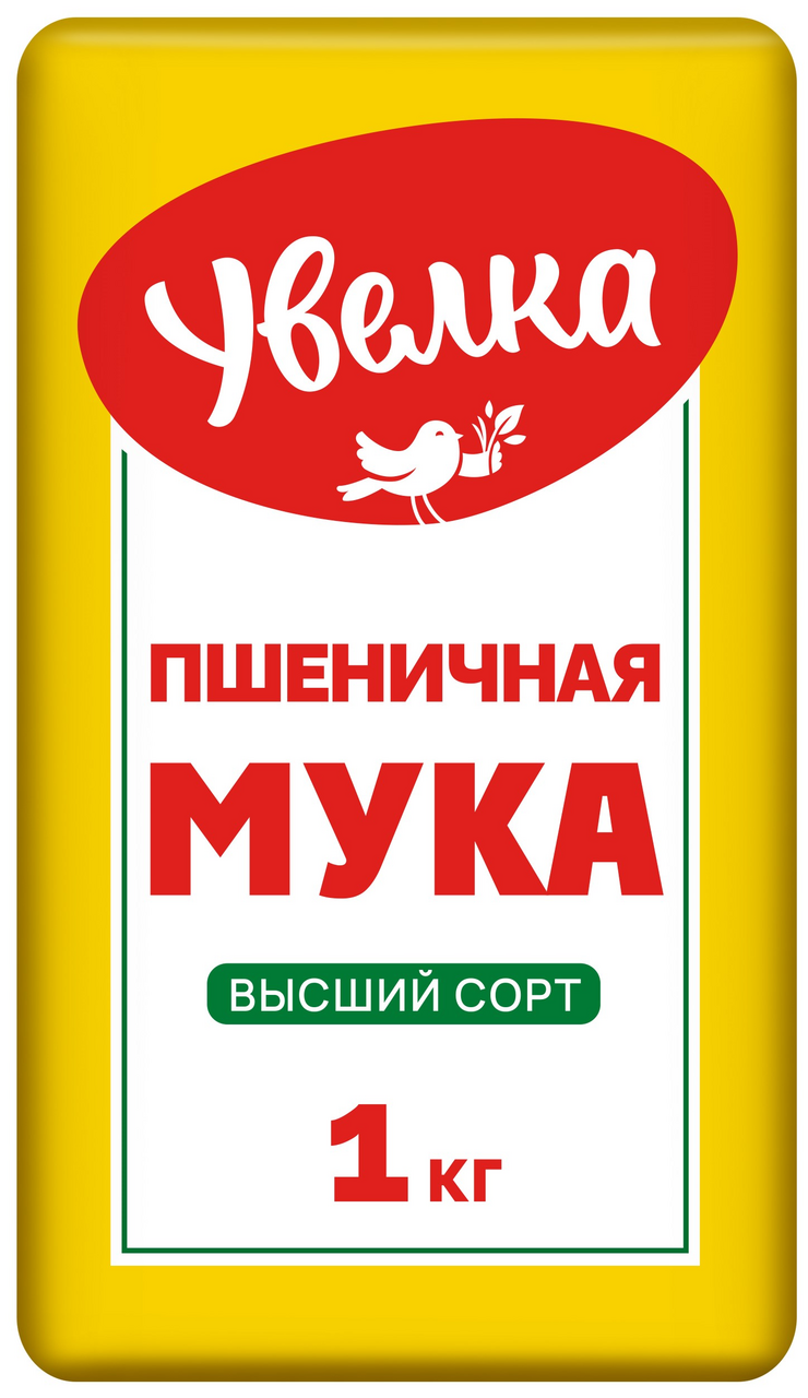Мука Увелка пшеничная хлебопекарная высший сорт, 1кг