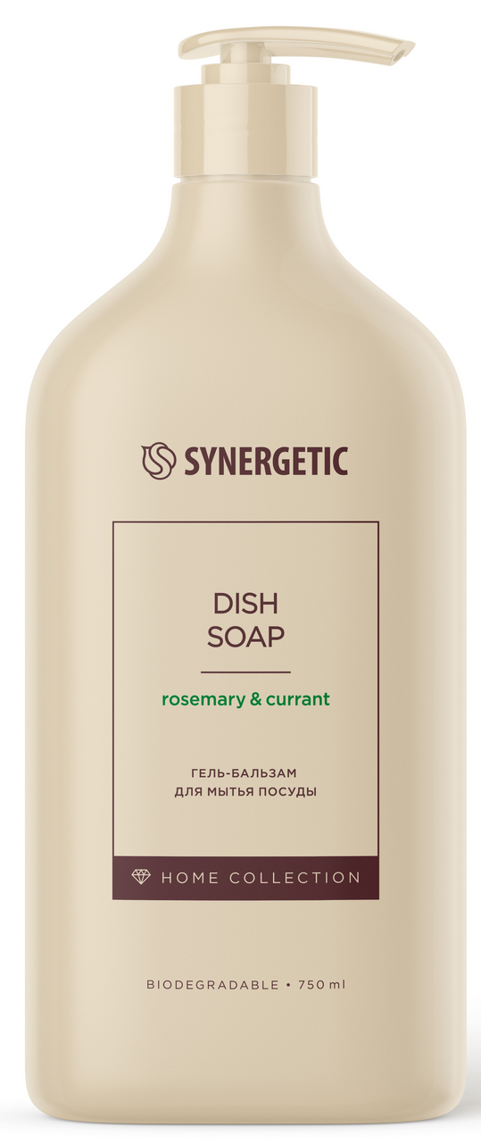 Изображение товара Гель-бальзам для мытья посуды Synergetic Розмарин и смородина, 750мл