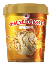 Мороженое пломбир Филевское пралине, 550г
