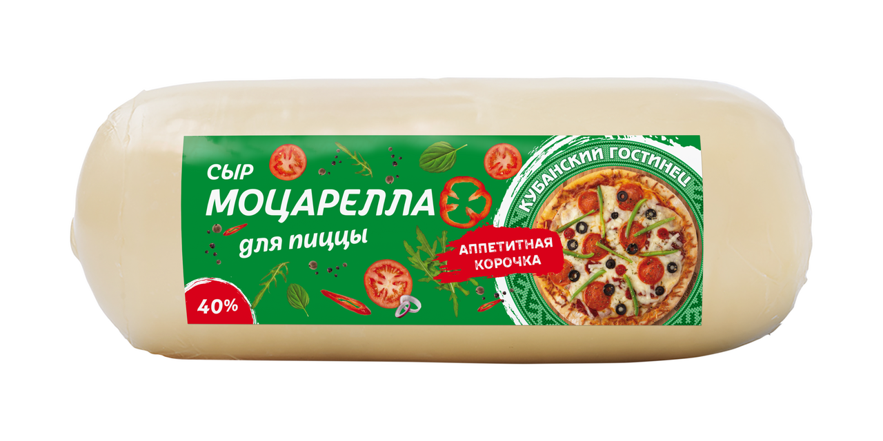 Сыр Кубанский гостинец Моцарелла для пиццы 40%, ~1кг