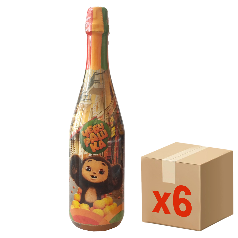 Напиток Чебурашка апельсин газированный, 750мл x 6 шт