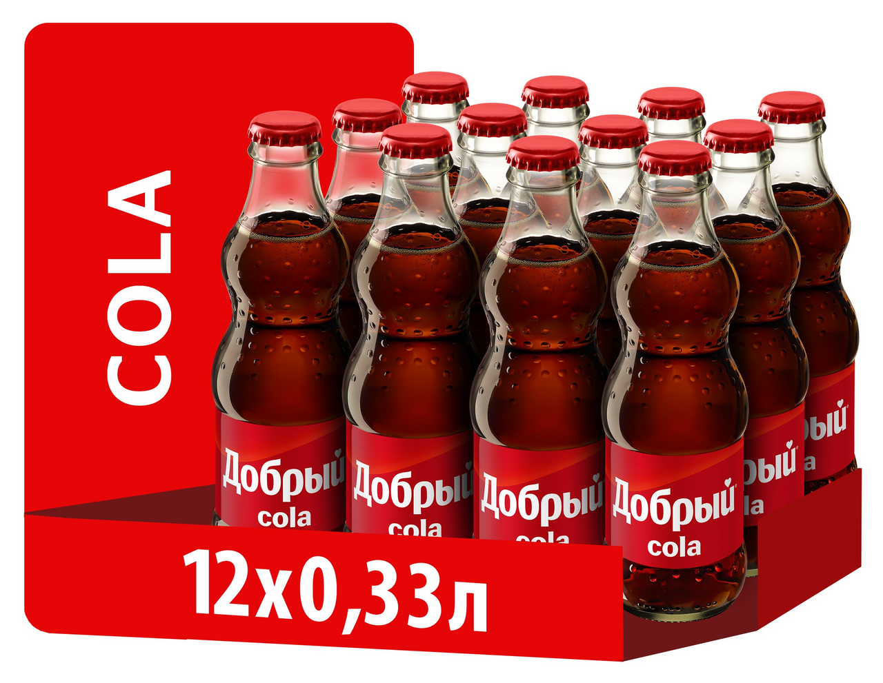 Напиток Добрый Кола газированный, 330мл x 12 шт