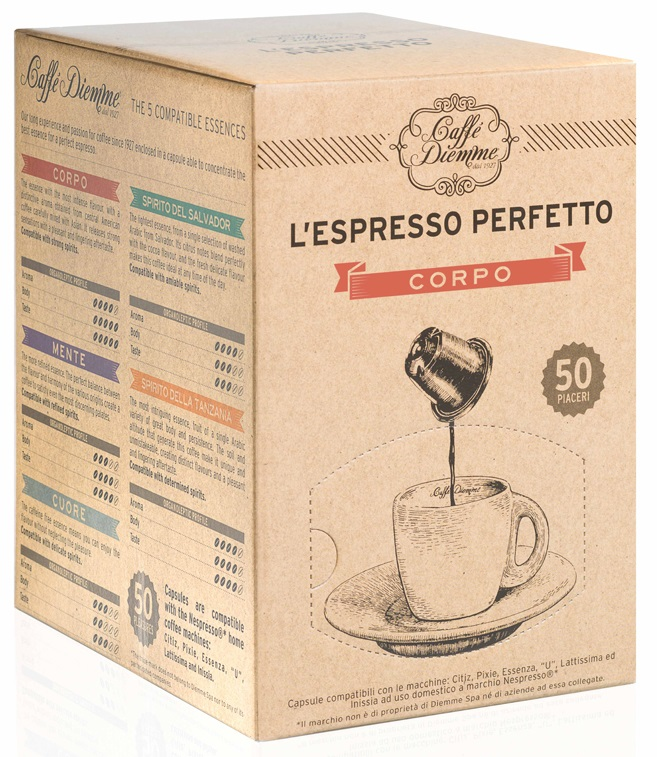 Кофе Caffe Diemme L'Espresso Corpo в капсулах (5.6г x 50шт), 280г
